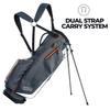 Izzo Golf Ultra-Lite Stand Golf Bag with Dual-Straps & Exclusive Features, Grey/Orange, 3.2 pounds view 3