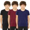 Daxton Youth Size Short Sleeve Tee Basic Tshirt Tops Packs-Black,Burgundy,Navy-XS view 1