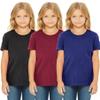 Daxton Youth Size Short Sleeve Tee Basic Tshirt Tops Packs-Black,Burgundy,Navy-XS view 2
