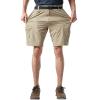 ROXJOURNEY Men's Hiking Shorts Quick Dry Lightweight Outdoor Sports Hiking Shorts Stretch Quick Dry Shorts with Pockets (Large, Khaki) view 2