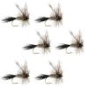 The Fly Fishing Place Irresistible Adams Classic Trout Dry Fly Fishing Flies - Set of 6 Flies Size 12 view 1