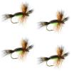 The Fly Fishing Place Chartreuse Humpy Classic Trout Dry Fly Fishing Flies - Set of 4 Flies Size 12 view 1