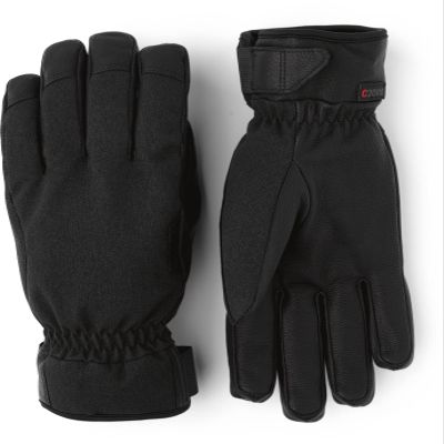 Hestra Unisex CZone Primaloft Flex 5-Finger Glove I Waterproof Glove for Everyday Winter Wear and Alpine Skiing - Black - 11