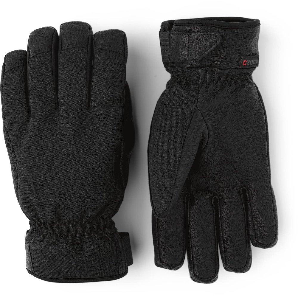 Hestra Unisex CZone Primaloft Flex 5-Finger Glove I Waterproof Glove for Everyday Winter Wear and Alpine Skiing - Black - 11