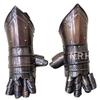 Nautical Replica Hub Medieval Armor Knight Steel Gauntlets - Steel Premium Leather Lined Costume Copper Antique Play Gloves view 1