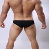 COMLIFE Mens Ice Silk Front Hole Bikini Shorts Under Panties Black view 2