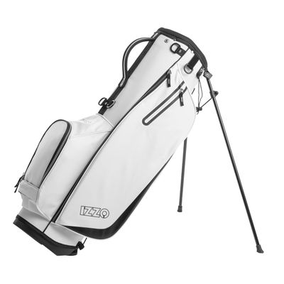 Izzo Golf Ultra-Lite Stand Golf Bag with Dual-Straps & Exclusive Features, 3.2 pounds, White/Black
