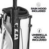 Izzo Golf Ultra-Lite Stand Golf Bag with Dual-Straps & Exclusive Features, 3.2 pounds, White/Black view 3