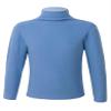 Huimingda Kids Girls and Boys Thermal Underwear Tops Long Sleeves Mock Neck Shirt Baselayer Stretchy Warm Tops Light Blue 5-6 Years view 1