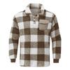 Mens Fuzzy Sherpa Fleece Pullover Jackets Western Plaid Aztec Tribal Sweater Long Sleeve Winter Sweatshirts Pocket view 3