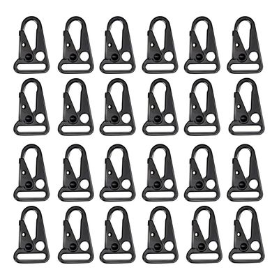 IndependentThose 24 Pieces 1 Inch Enlarged Mouth Clip Sling Clasp Hook for Keychain Snap Hooks Outdoor Bag Backpack Tactical Carabiners