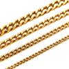 INFINIQUE CREATIONS 18K Gold Plated Stainless Steel Cuban Curb Chain Bracelet Necklace 3~12mm (22, 6mm, Gold) view 1