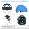 WayEee Kids Bike Helmet Set Skateboard Knee Pads, 7PCS Protective Gear Adjustable for Girls Boys 3-10 Age Elbow Pads Wrist Guards for Outdoor Sports Cycling Bike Roller Skating Scooter, Youth, Blue view 4