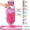 32 oz Water Bottles with Straw & Strap, Motivational Water Bottles with Times to Drink, BPA Free Reusable Sports Water Bottle with Sleeve Carrier for Gym, Workout or Fitness (Butterfly in Love) view 3