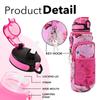 32 oz Water Bottles with Straw & Strap, Motivational Water Bottles with Times to Drink, BPA Free Reusable Sports Water Bottle with Sleeve Carrier for Gym, Workout or Fitness (Butterfly in Love) view 4