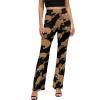 BAIKUTOUAN Platypus Duckbill Bell Bottom Print Yoga Pants Stretch Trousers for Women view 1