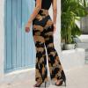 BAIKUTOUAN Platypus Duckbill Bell Bottom Print Yoga Pants Stretch Trousers for Women view 2