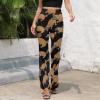 BAIKUTOUAN Platypus Duckbill Bell Bottom Print Yoga Pants Stretch Trousers for Women view 3
