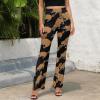 BAIKUTOUAN Platypus Duckbill Bell Bottom Print Yoga Pants Stretch Trousers for Women view 4