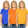 Daxton Youth Size Short Sleeve Tee Basic Tshirt Tops Packs-Royal,Orange,Gold-S view 2