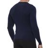 Men's Compression Shirts Long Sleeve Athletic T Shirt Workout Cool Dry Running Tops Gym Undershirts Baselayers Navy view 4