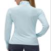 Women's UPF 50+ UV Sun Protection Clothing Long Sleeve Athletic Hiking Shirts Lightweight SPF Zip Up Outdoor Jacket (Blue,2XL) view 2