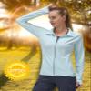 Women's UPF 50+ UV Sun Protection Clothing Long Sleeve Athletic Hiking Shirts Lightweight SPF Zip Up Outdoor Jacket (Blue,2XL) view 4