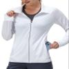 Women's UPF 50+ UV Sun Protection Clothing Long Sleeve Athletic Hiking Shirts Lightweight SPF Zip Up Outdoor Jacket (White,S) view 3