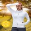 Women's UPF 50+ UV Sun Protection Clothing Long Sleeve Athletic Hiking Shirts Lightweight SPF Zip Up Outdoor Jacket (White,S) view 4