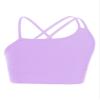 easyforever Kids Girls Athletic Sport Bra Strappy Back Vest Crop Top Tanks for Gym Workout Dance Gymnastics Purple J 8 view 1