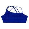 easyforever Kids Girls Athletic Sport Bra Strappy Back Vest Crop Top Tanks for Gym Workout Dance Gymnastics Royal Blue J 6 view 4