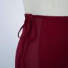 CHICTRY Adult Ladies Sheer Chiffon Ballet Wrap Over Scarf Dance Leotard Skate Tutu Skirt Burgundy B One Size view 4