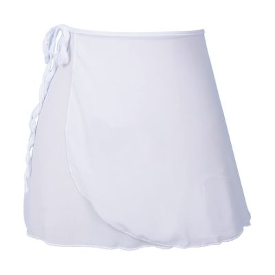 CHICTRY Adult Ladies Sheer Chiffon Ballet Wrap Over Scarf Dance Leotard Skate Tutu Skirt White B One Size