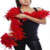 Feather Boas 47 Gram - 2 Pack Turkey Chandelle Feather Boa, Party Dress Up Costume Accessories Holiday Decors80 Inch LongRed view 1