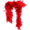 Feather Boas 47 Gram - 2 Pack Turkey Chandelle Feather Boa, Party Dress Up Costume Accessories Holiday Decors80 Inch LongRed view 3