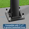 Toriexon Basketball Hoop Anchor Kit 7, Universal Fit Ground Anchor Kit, Basketball Mounting Kit for Easy Relocation and Compatible with All Basketball Goals view 3