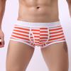 Mens Striped Underwear Soft Breathable Briefs Bulge Pouch Athletic Supporter Trunks Comfort Stretch Shorts Underpants Orange view 2