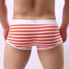 Mens Striped Underwear Soft Breathable Briefs Bulge Pouch Athletic Supporter Trunks Comfort Stretch Shorts Underpants Orange view 4