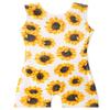 EQSJIU White Leotards For Girls Gymnastics Size 6-7 Years Old 6/7 Gold Sunflower Yellow Flower Floral Sparkly Biketard Outfits Bodysuits view 1