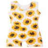 EQSJIU White Leotards For Girls Gymnastics Size 6-7 Years Old 6/7 Gold Sunflower Yellow Flower Floral Sparkly Biketard Outfits Bodysuits view 2