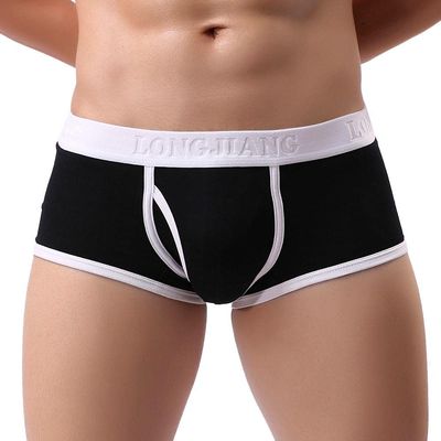 Mens Underwear Soft Breathable Briefs Bulge Pouch Athletic Supporter Trunks Comfort Stretch Shorts Underpants Black