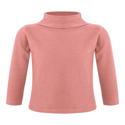 Huimingda Kids Girls and Boys Thermal Underwear Tops Long Sleeves Mock Neck Shirt Baselayer Stretchy Warm Tops Pink 5-6 Years