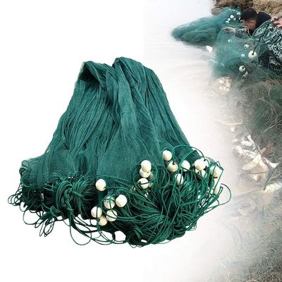 6.5x33FT Large Fishing Gill Net, Polyethylene net,Equipped with Floats,Hand Made Fishing Drag Cast Net Beach Seine Bait Seine Nylon Mesh Fish Net for Small Fish and Big Fish