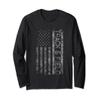Vintage American Flag Track And Field Runner Running Team Long Sleeve T-Shirt view 1