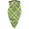 Neck Gaiter Face Mask Bright Green and Yellow Gold Sporty Plaid Scarf Cover Sun Bandanas for Fishing Sports view 1