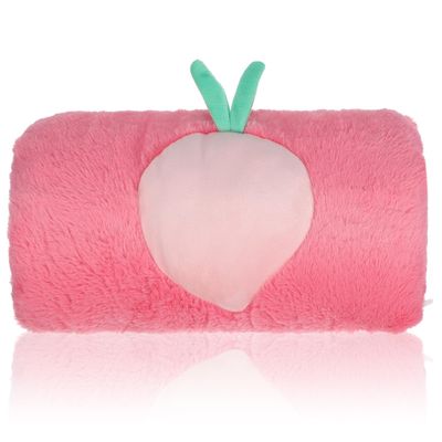 Homoyoyo Peach Pattern Winter Hand Muffs - Faux Fur Plush Hand Warmers for Women & Girls
