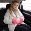 Homoyoyo Peach Pattern Winter Hand Muffs - Faux Fur Plush Hand Warmers for Women & Girls view 4