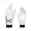 Lfzhjzc Golf Gloves for Women Ladies Soft Leather Accessories Breathable for Non Slip Gloves Bow Decoration 1 Pair (Size : Size 18) view 1