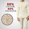 Galaxy by Harvic Men's Thermal Shirt Pants, Cotton Polyester, Underwear Crew Neck Long Sleeve Shirt, Soft, Top Bottom Sets view 3