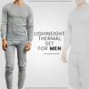 Galaxy by Harvic Men's Thermal Shirt Pants, Cotton Polyester, Underwear Crew Neck Long Sleeve Shirt, Soft, Top Bottom Sets Heather Grey view 2